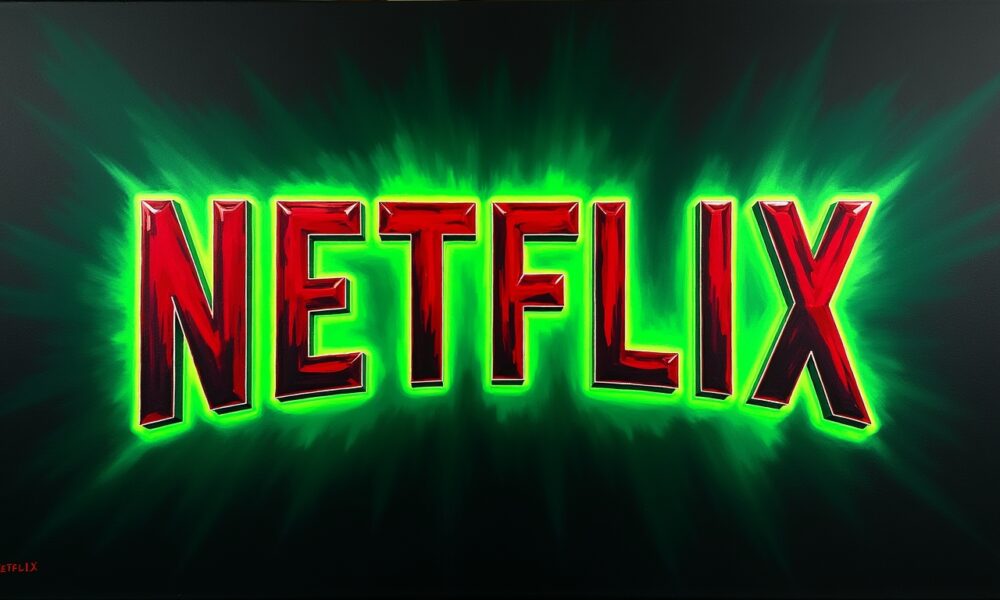 Netflix logo in Neon Green