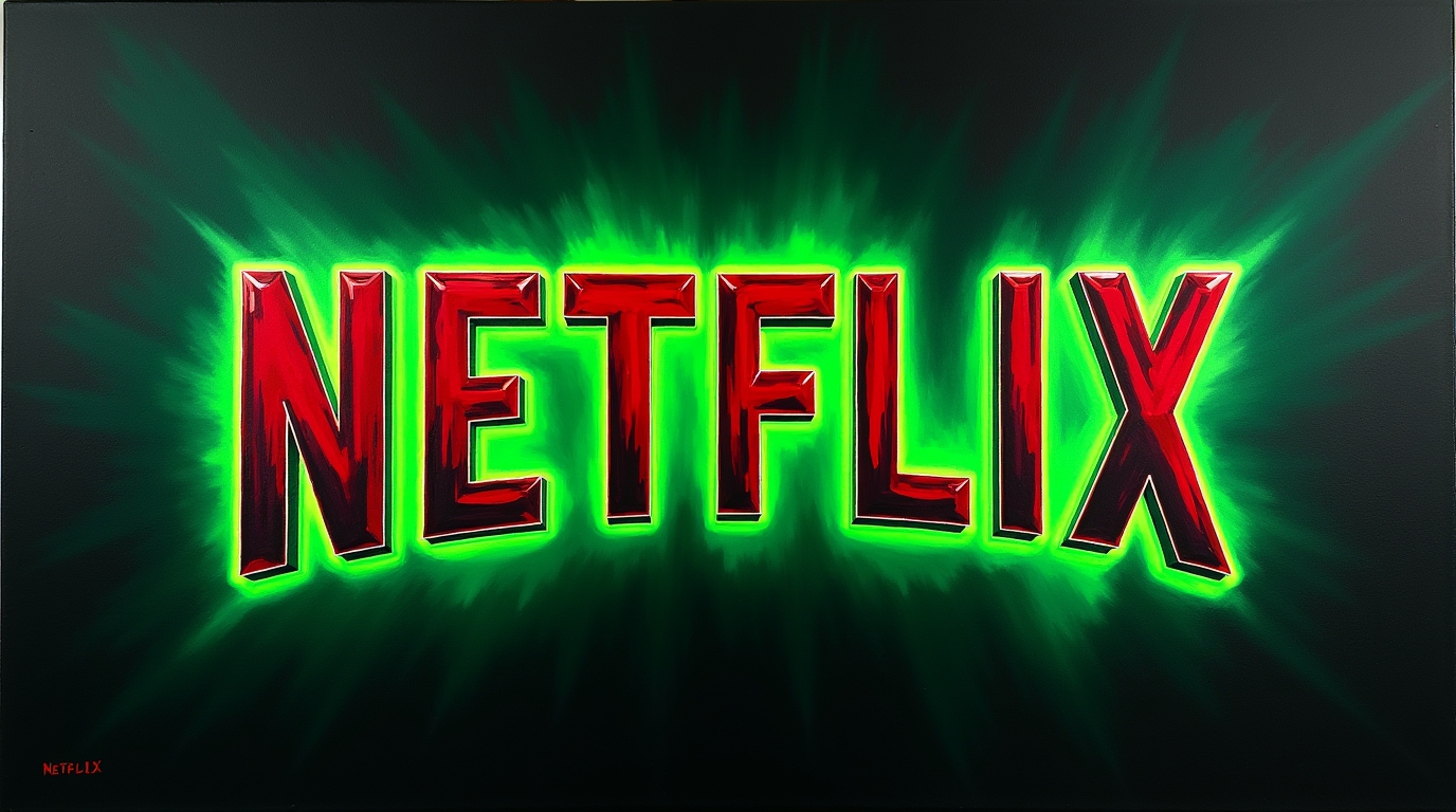Netflix logo in Neon Green