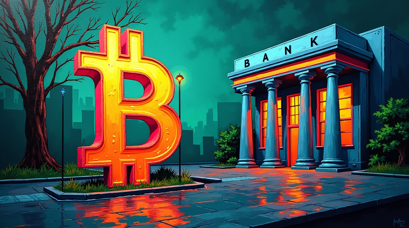 A Bitcoin coin with a financial graph in the background, representing crypto-backed lending services.