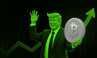 Bitcoin coin with upward trend graph indicating price increase.​