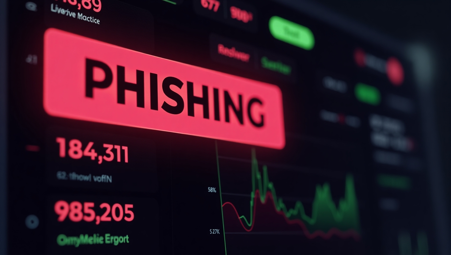 Fake Uniswap interface with phishing alert banner